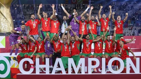 برقية تهنئة من جلالة الملك إلى أعضـاء المنتخب الوطني المغربي لكرة القدم الفائز ببطولة كأس العرب (قطر 2025)